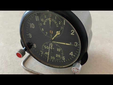 Видео: Авиационные бортовые часы типа АЧС-1В
