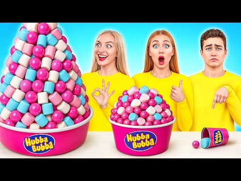 Видео: Большая, Средняя или Маленькая Тарелка Челлендж | Простые Кулинарные Рецепты от Candy DO