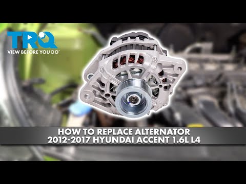 Видео: Как заменить генератор на Hyundai Accent 1.6L L4 2012-2017