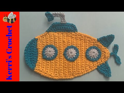 Видео: Учебник по вязанию крючком подводной лодки – Учебник по вязанию крючком аппликации