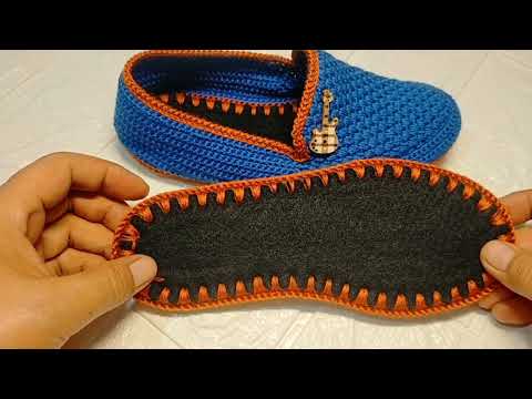 Видео: Домашняя тапочка. Мокас для мальчиков размер 31-32.Данный видео на двух языках русский, казахский.