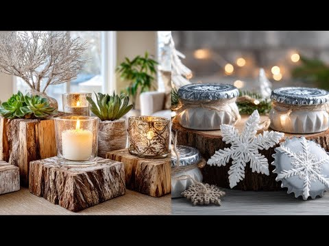 Видео: Зимний декор для дома из переработанных материалов | Простые и креативные идеи для дома по доступ...