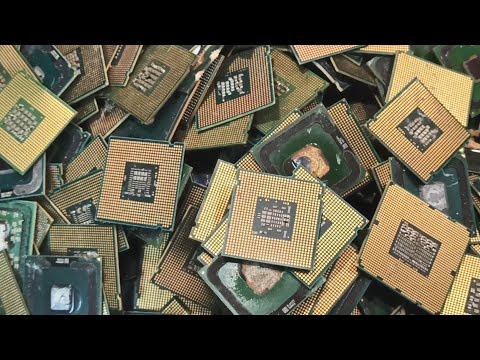 Видео: Золото из 444 штук CPU процессоров.