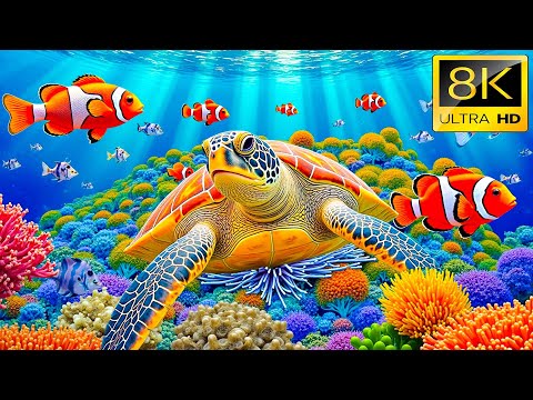Видео: Аквариум 8K ВИДЕО ULTRA HD – Грациозные морские существа в мире без звука №2