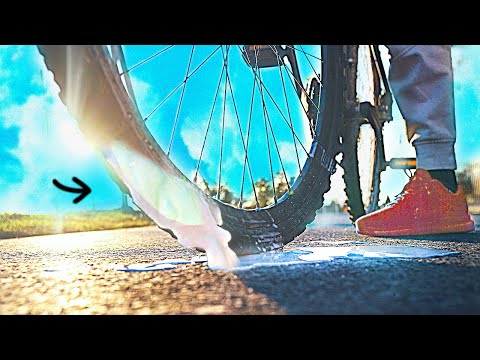 Видео: ЗАЛИЛИ НЕНЬЮТОНІВСЬКУ РІДИНУ В КОЛЕСО ВЕЛОСИПЕДА!