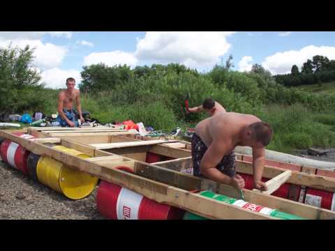 Видео: Сплав на плоту 2014
