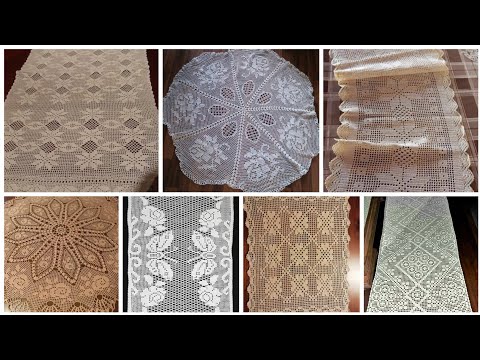 Видео: Образцы кружева для тяжелого приданого, модели чехлов для консолей, связанные крючком, модели ска...