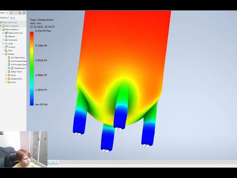 Видео: Моделирование и анализ нагрузки на металлическую цистерну / бочку в Autodesk Inventor
