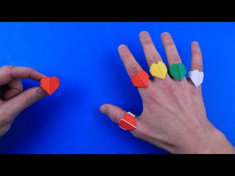 Видео: Как сделать кольцо с сердцем из бумаги