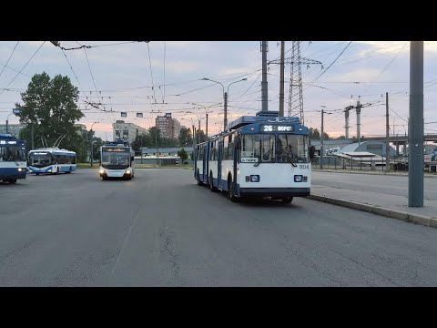 Видео: Троллейбус, маршрут №26 (полный рейс) ЗиУ-683БМ1 б.1104 (08.07.2021) Санкт-Петербург