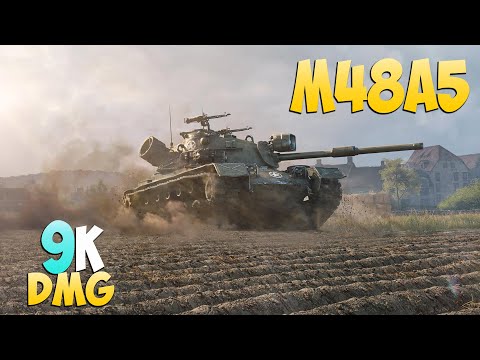 Видео: M48 Patton - 4 Kills 9K DMG - Качество! - Мир Танков