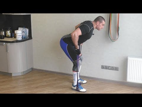 Видео: Тяга в наклоне с резиной: техника и нюансы