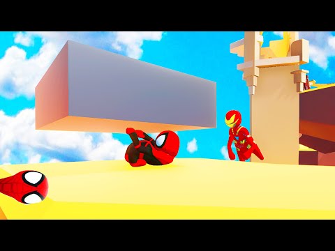 Видео: МЕНЯ ПРИДАВИЛО ПЛАТФОРМОЙ HUMAN FALL FLAT пластилиновые герои Володя Человек Паук и Железный Человек