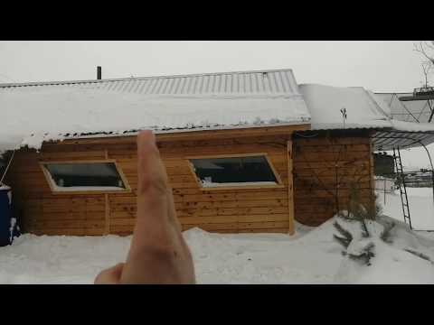 Видео: Каркасная баня из опилок.