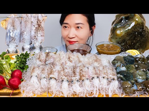 Видео: трепанг кальмар АСМР МУКБАНГ EATING SOUNDS