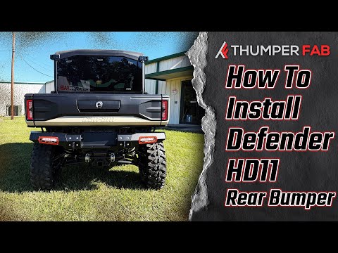 Видео: Как установить задний бампер для лебедки Can-Am Defender HD11 | Thumper Fab