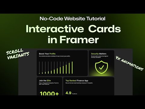 Видео: Анимация карточек в Framer с вариантами прокрутки | Учебник без кода
