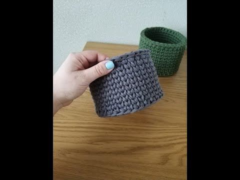 Видео: Мастер-класс Корзинка из трикотажной пряжи с деревянным дном