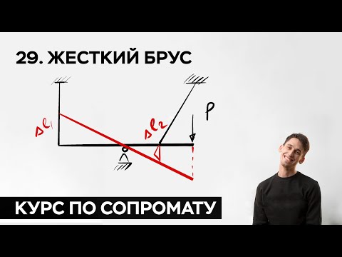 Видео: 29. Жесткий брус. Растяжение-сжатие ( практический курс по сопромату )
