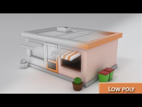 Видео: Создание Low poly здания для приложений