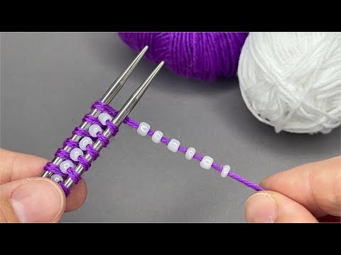 Видео: Совершенно НОВАЯ ТЕХНИКА вязания 😍 я взяла пряжу и бусины и получилось что-то необыкновенное!