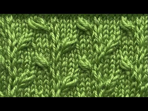 Видео: Объемный растительный узор спицами для легкой французской кофточки