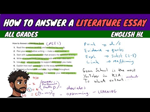 Видео: Как написать эссе по литературе | English HL