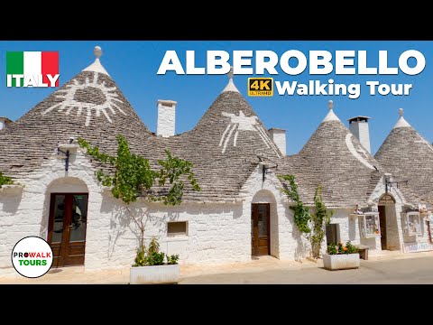 Видео: Альберобелло, пешеходная экскурсия по Италии — 4K — с субтитрами — Prowalk Tours