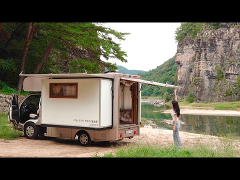 Видео: ⛰️Восточный пейзаж, кемпинг с собакой в ​​грузовике🚛