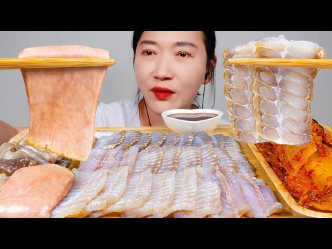 Видео: Корейская еда АСМР сашими МУКБАНГ звуки еды