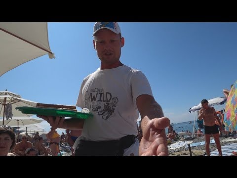 Видео: Бархатный сезон! Берег Чёрного моря в Лазаревском...