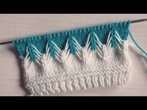 Видео: Двухцветный красивый узор для кардигана, джемпера, топа..