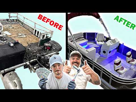 Видео: Реставрация самой уродливой понтонной лодки в мире менее чем за 48 часов!