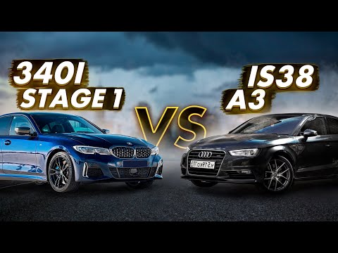 Видео: ЛЮТАЯ Audi a3 is38 400ЛС ПРОТИВ  BMW 340i g20 jb4.