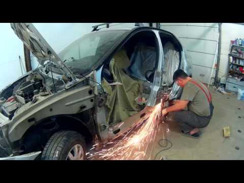 Видео: Рено Логан ремонт кузова в Нижнем Новгороде Renault Logan Auto body repair