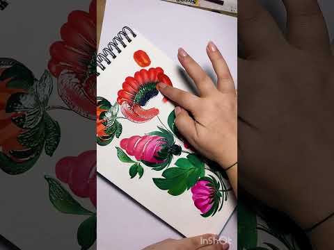 Видео: Петриківський розпис від А до Я. Розпис пальцем