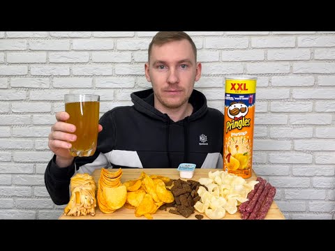 Видео: МУКБАНГ ЧИПСЫ PRINGLES LAYS РУССКАЯ КАРТОШКА СЫР КОСИЧКА СУХАРИКИ MUKBANG CHIPS CHEESE CRACKERS