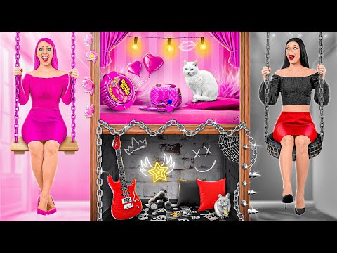 Видео: Секретные домики под кроватью #3 | 24 часа Челлендж от TeenDO Challenge