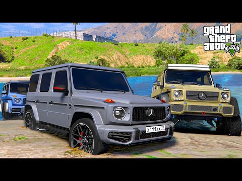 Видео: РЕАЛЬНАЯ ЖИЗНЬ В GTA 5 - ПРОВЕРКА НОВОГО MERCEDES G63 AMG И MERCEDES G63 6X6 НА ПРОХОДИМОСТЬ! 🌊ВОТЕР