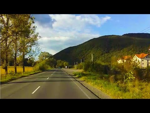 Видео: Дороги Закарпатья. Поляна - Мукачево. Шум машины.