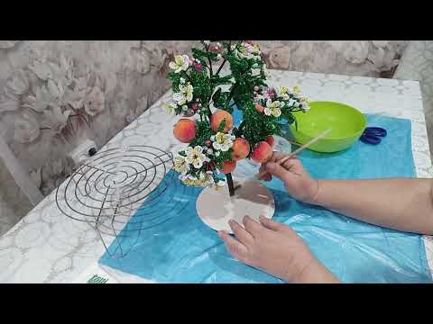 Видео: Яблонька из бисера, ч.4 VID 20240223 072632