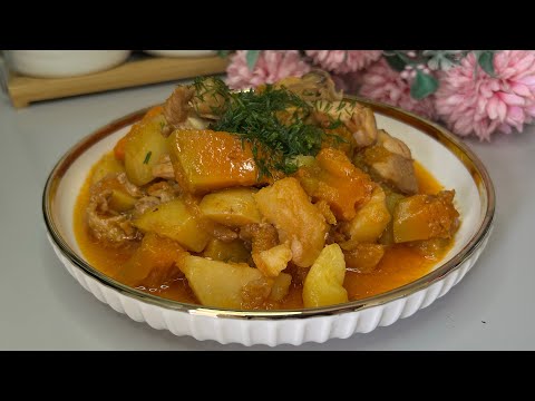 Видео: Асқабақ пен картоп қуыру. Жаркое с Тыквой. Қазақша рецепт.