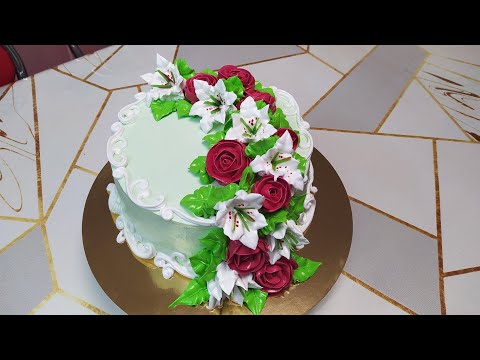 Видео: Бисквитный торт для женщины с творожно-банановым кремом