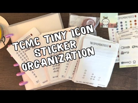 Видео: Организация наклеек для маленьких иконок | TheCoffeeMonsterzCo | Хранение наклеек