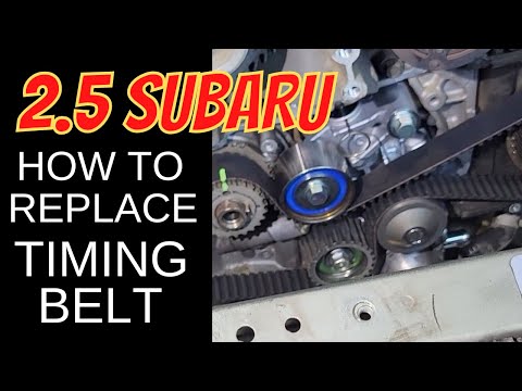 Видео: 2.5 SOHC Subaru Простейшая замена ремня ГРМ