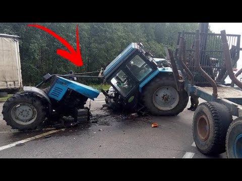 Видео: Неудачные и необычные случаи  с тракторами и строительной техникой. №7