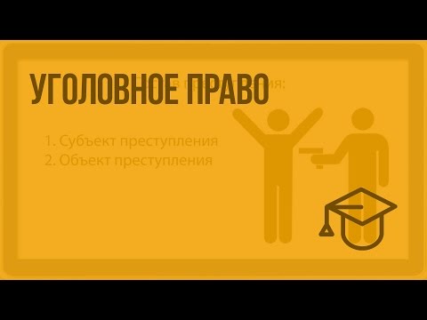 Видео: Уголовное право. Видеоурок по обществознанию 10 класс