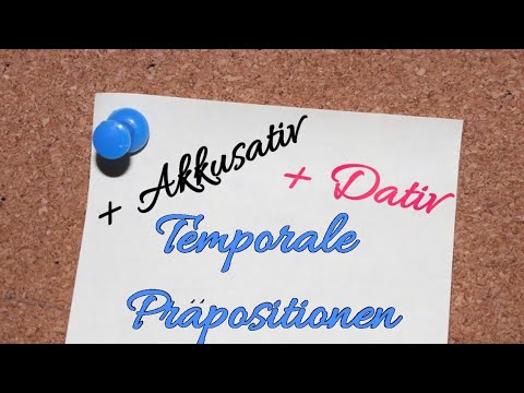 Видео: Предлозите за време в немския език с Akkusativ и Dativ | Temporale Präpositionen (A2, B1)
