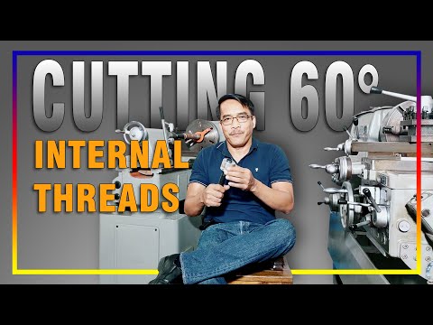 Видео: Нарезание внутренней резьбы 60° на токарном станке