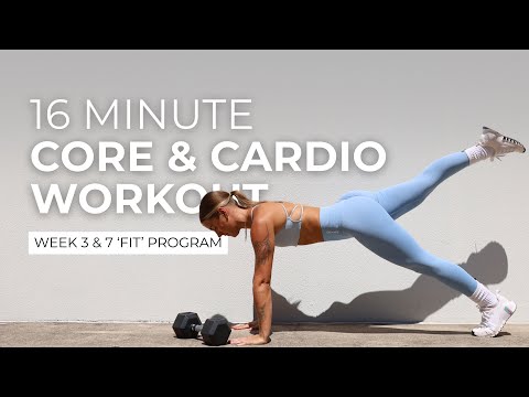 Видео: 16-МИНУТНЫЕ УПРАЖНЕНИЯ НА КОР и КАРДИО | Программа «FIT» на 3-ю и 7-ю недели. Эшли Фримен